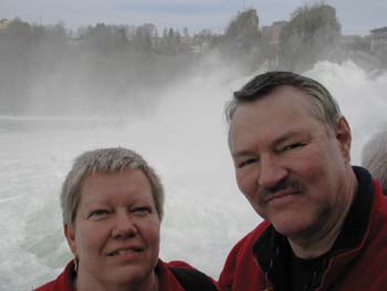 Susan og Bent ved Rheinfall